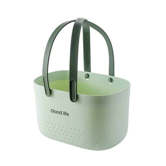 Hewann Shower Caddy Lastic Portable Shower Caddy Tote Organizer Basket - Flexible Silicone Handle, Quick Drain Design, Multi-Purpose Storage for Bathroom, Kitchen, Dorm Room