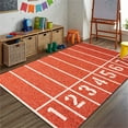 thumbnail image 1 of Hewann Soccer Area Rug Soccer Area Rug - Non-Slip Football Field Carpet Runner for Living Room & Bedroom - Green Painted Lines Playmat for Kids and Sports Enthusiasts, 1 of 9