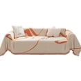 thumbnail image 1 of Hewann Washable Sofa Blanket Sectional Sofa Cover L Shape Orange Striped Geometric Blanket | Washable Modern Couch Cover for Pets | Versatile Protective Furniture Throw, 1 of 9