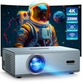 thumbnail image 1 of Hewcham Bluetooth Projector with WiFi, Auto Keystone, Electric Focus, 450-Inch Full HD Multimedia, Gray, 1 of 7