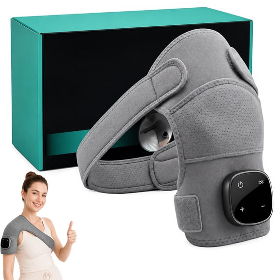 Hewelth Shoulder Massager, Hewelth Triple Method Shoulder Massager, Ergonomic Design with Vibration Function, Smart Temperature Control with Adjustable Settings, One-Touch Control, Ideal for Indoor
