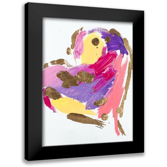 Hewitt, L. 12x14 Black Modern Framed Museum Art Print Titled - Heart Full of Love I