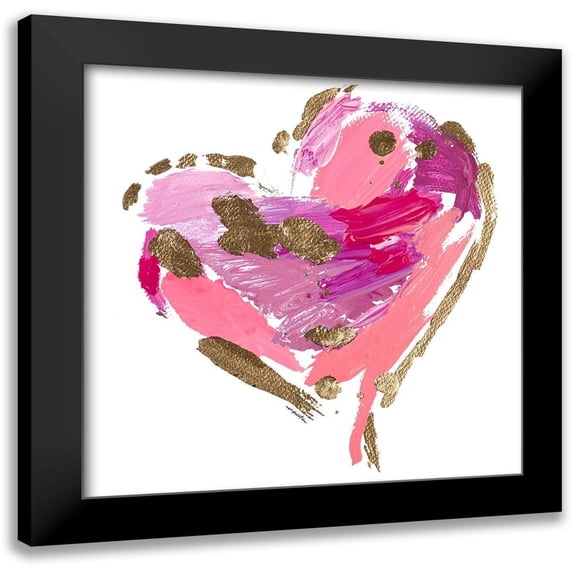 Hewitt, L. 15x15 Black Modern Framed Museum Art Print Titled - Heart Full of Love I