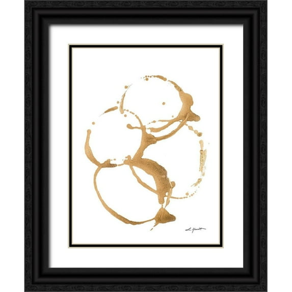 Hewitt, L. 15x18 Black Ornate Wood Framed with Double Matting Museum Art Print Titled - Gold Dreams I