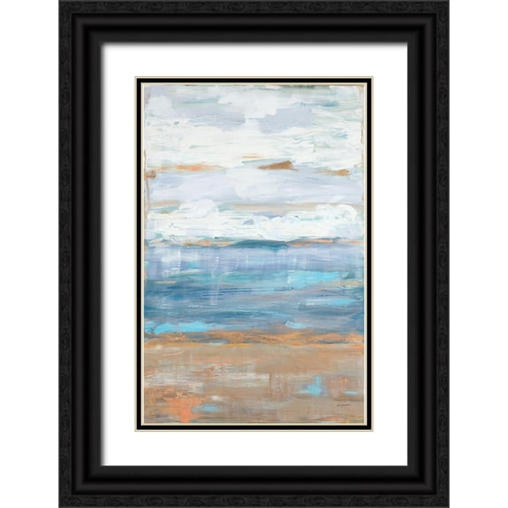 Hewitt, L. 17x24 Black Ornate Wood Framed with Double Matting Museum Art Print Titled - Golden Dreams II