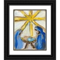 thumbnail image 1 of Hewitt, L. 26x32 Black Ornate Wood Framed with Double Matting Museum Art Print Titled - O Holy Night, 1 of 4