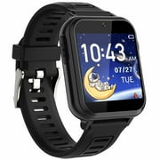 Hewitto Smart Watch for Kids,Smartwatch for Boys Girls with Dual Camera 24 Games Pedometer Video MP3 Flashlights Calculator Alarm Clock Children 1.54"Touch Screen -Black
