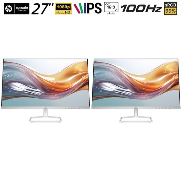 Hewlett Packard 94F46AA 527sw Series 5 27" FHD 1080p 100Hz 16:9 IPS Monitor (2-Pack)