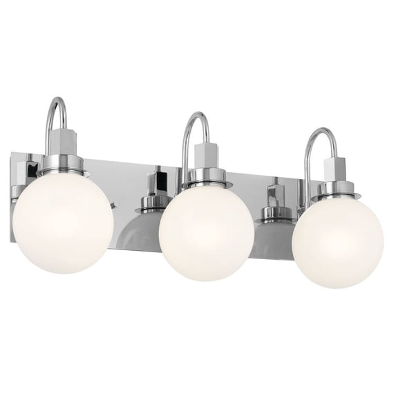 Hex 3-Light Bathroom Vanity Light in Chrome
