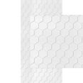 thumbnail image 1 of Hex 4ft. x 8ft. Gloss White Paintable Glue-Up PVC Wall Panels (96 Sq.ft / Pack) - 3 Pieces, 1 of 6
