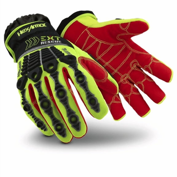 Hex Armor EXT Rescue Glove, Chrome Anti-Debris, Large, Size 9