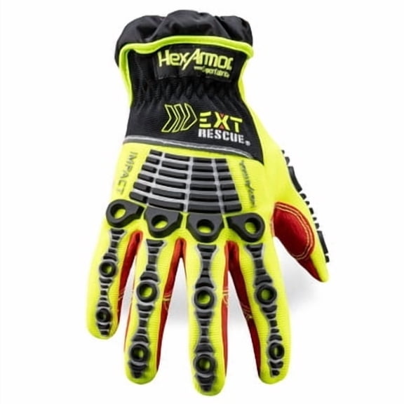Hex Armor EXT Rescue Glove, Chrome Barrier, Large, Size 9