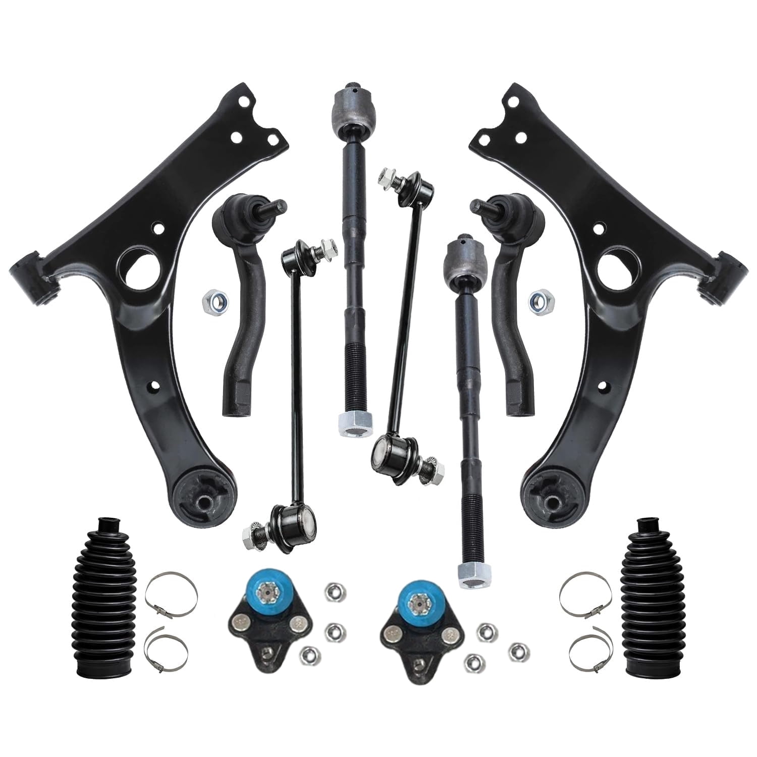 Hex Autoparts 12pcs Front Lower Control Arms Suspension Kit for Toyota ...