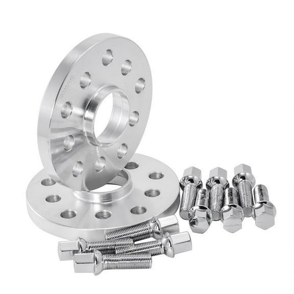 Hex Autoparts 2PCS 5x100 / 5x112 Hubcentric Wheel Spacers with 57.1mm CB 14x1.5 Studs For VW Audi (15mm Thickness)