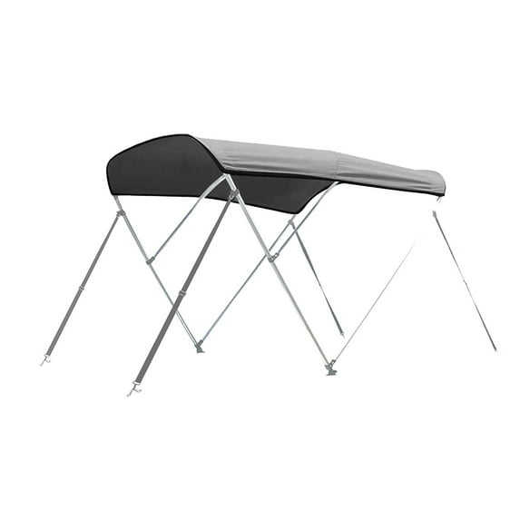 Hex Autoparts 4 Bow 96"L 61"- 66"W Bimini Top Boat Cover Replacement For Canvas Cover Fabric w/ Boot No Frame 604D