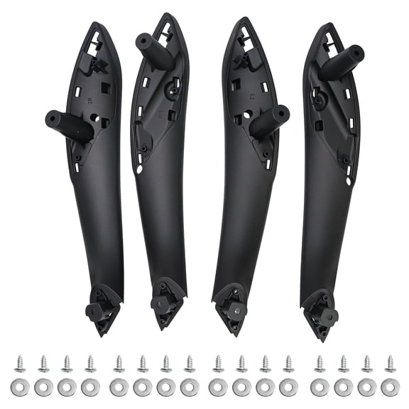 Hex Autoparts 4 Pcs Interior Door Pull Handle Armrest Panel Kit for BMW 3 4 Series F30 F80 F31 Front Rear Left Right Black Inner Trim Set of 4