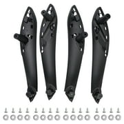 Hex Autoparts 4 Pcs Interior Door Pull Handle Armrest Panel Kit for BMW 3 4 Series F30 F80 F31 Front Rear Left Right Black Inner Trim Set of 4