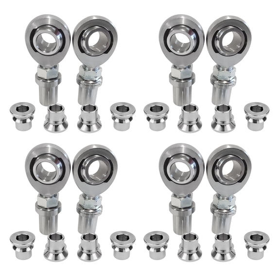 Hex Autoparts 4 Sets Chromoly Heim Joints Rod End 5/8 x 5/8-18 with 5/8-1/2 HMS & Bung .060