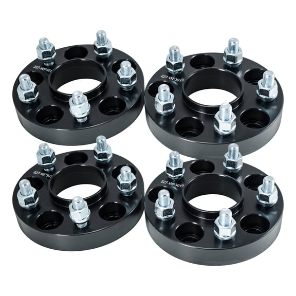 Hex Autoparts 4PCS 1" (25mm) 5x4.5 to 5x4.5 (5x114.3mm) Black Hubcentric Wheel Spacers Adapters M12x1.25 Fits For Nissan Infiniti FX35 FX45 G35 G37 I30 I35 Altima Maxima Murano Sentra