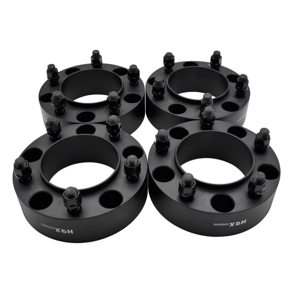 Hex Autoparts 4PCS 2" 5x150 Black Hubcentric Wheel Spacers Adapters 14x1.5 Studs Fits For Toyota Tundra Sequoia Land Cruiser Lexus LX570
