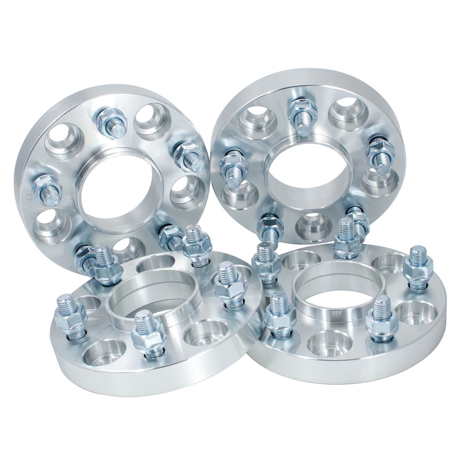 20mm Silver Hubcentric Wheel Spacers – Mercury 5x114.3, 67.1 CB, M12x1.5 – Pair
