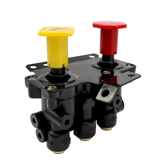 Hex Autoparts Dash Valve Dual Park Brake Valve with 5 Ports 24340522 for Volvo VNL Trucks Trailer, Air Brake Control Valve 21315044 K035691