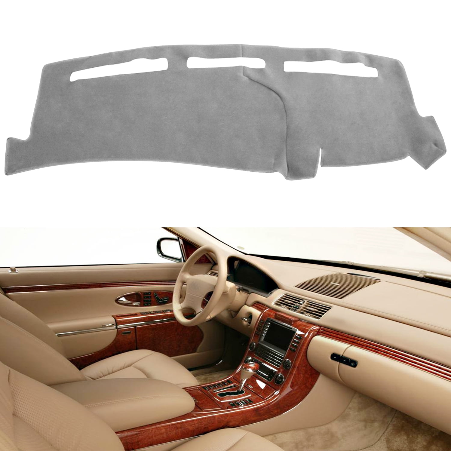 Hex Autoparts Dashboard Cover Dash Cover Mat Carpet Pad for Chevy Silverado 1999 2000 2001 2002 2003 2004 2005 2006 Gray/Grey