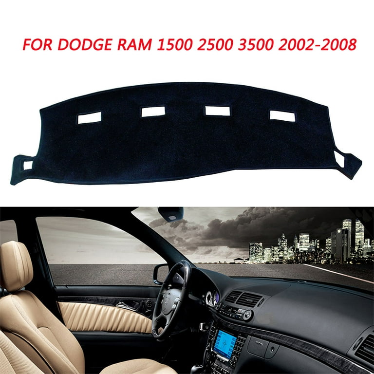 Dash Cover Mat KUST Car Dash Cover For 2010-2018 Dodge Ram 1500 2500 3500 Non-Slip Polyester Dashboard Mat Pad Interior Accessories For Ram Pickup Custom Fit Dash Mat No Glare Black Dashboard Cover - Foto 10