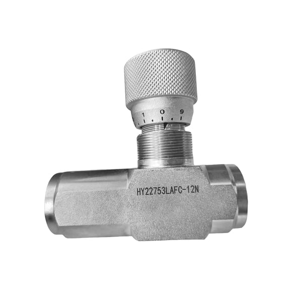 Hex Autoparts Hydraulic In-line Adjustable Variable Control Valve with Free Reverse Flow 3/4in NPT Port Size