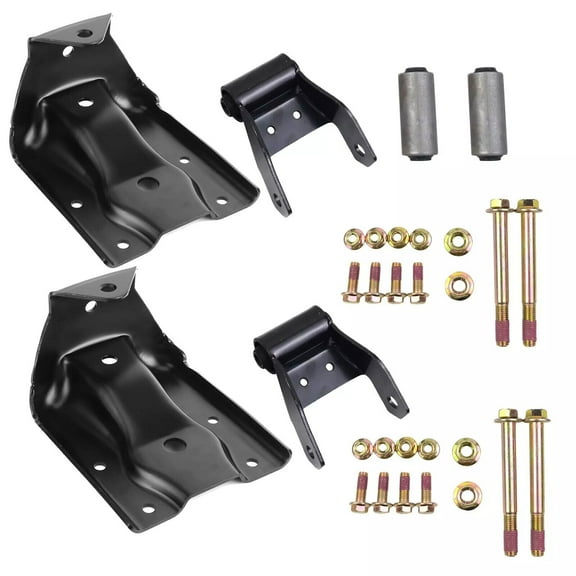 Hex Autoparts Rear Leaf Spring Hanger Bracket and Shackle Kit for Chevy Silverado GMC Sierra