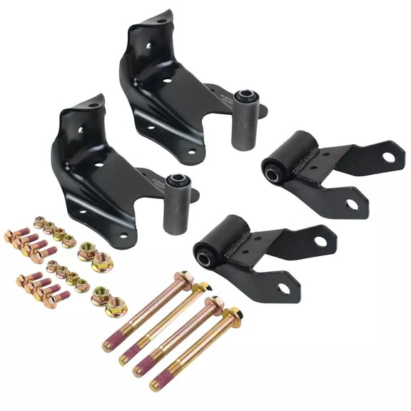 Hex Autoparts Rear Leaf Spring Shackle Bracket Pair&repair Kit for Bronco Pickup F150 4WD