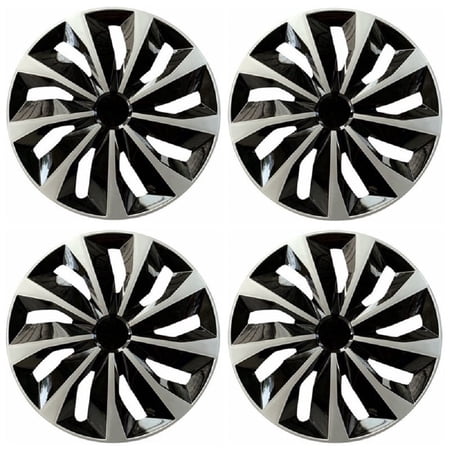 Beiled Universal Hubcap 16 inch ABS Tire Trim Cover, Pack of 4 Hubcaps Car Accessory, for Car Truck SUV,Silver