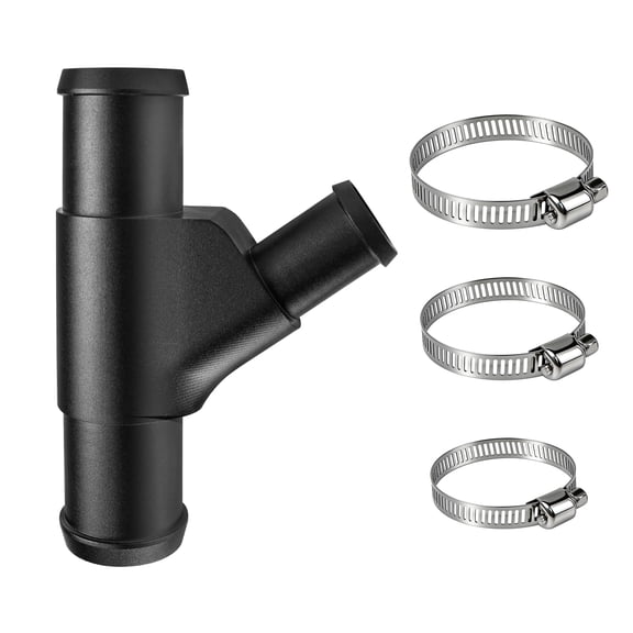 Hex Autoparts Upgraded Weldless Radiator Coolant Y-Pipe w/ Clamps for Ford F250 F350 F450 F550 Super Duty 6.0L Powerstroke Diesel Engine 2003-2007 Weldless Hose Connector
