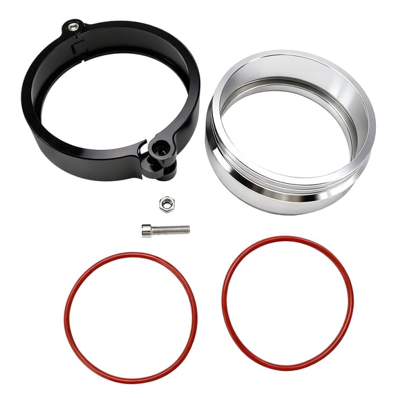 Hex Autoparts V-band Clamp 4 Inch 102mm Quick Release V Band Clamp with Flange Aluminum Quick Connect Intake Intercooler Pipe HD Clamp