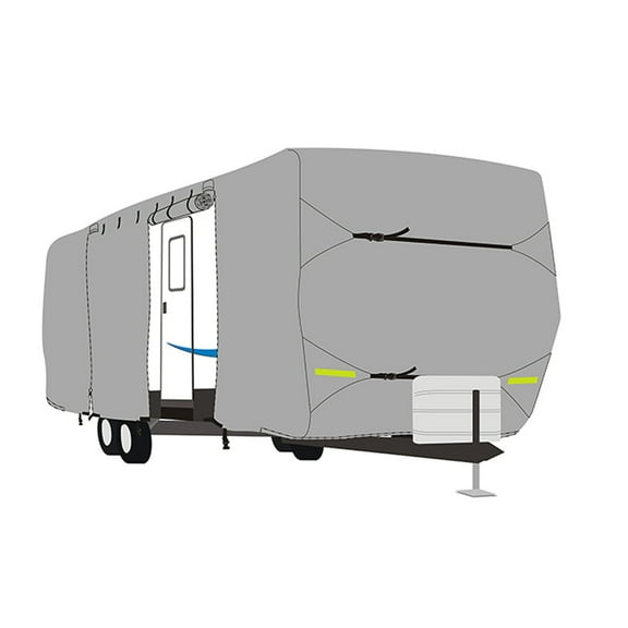 Hex Autoparts Waterproof Travel Trailer RV Cover for Trailer Camper 27', 28', 29', 30' W/ Zipper