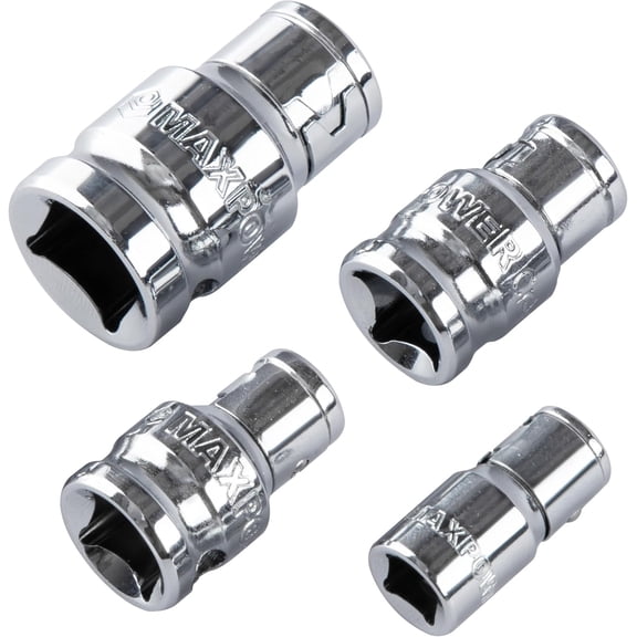 Hex Bit Holder Socket Set - 1/4" DR to 1/4" & 3/8" DR to 5/16", Quick Change Square Drive Bit Holder Socket Adapters - 4-Piece