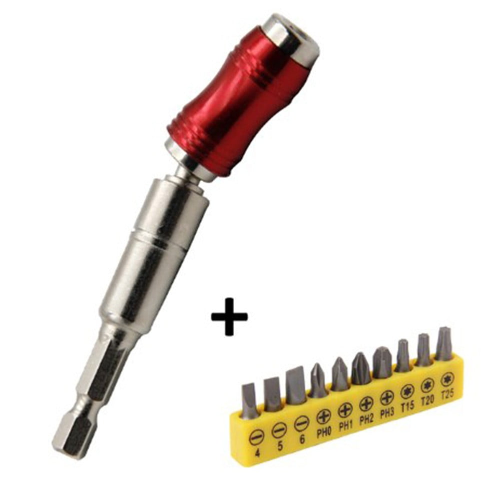 Hex Bit adapter and 10Pcs Screwdriver Bit Quick Change Drill Bit Bit