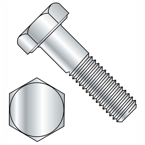 Hex Bolt - 3/8-16 x 2-1/2"" - Grade A - Steel - Zinc CR+3 - UNC - PT - A307 - Pk