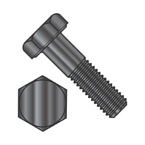 Hex Cap Screw Hex Head Black Oxide & Oil Grade 2 Steel Partially Threaded 5/16"18
