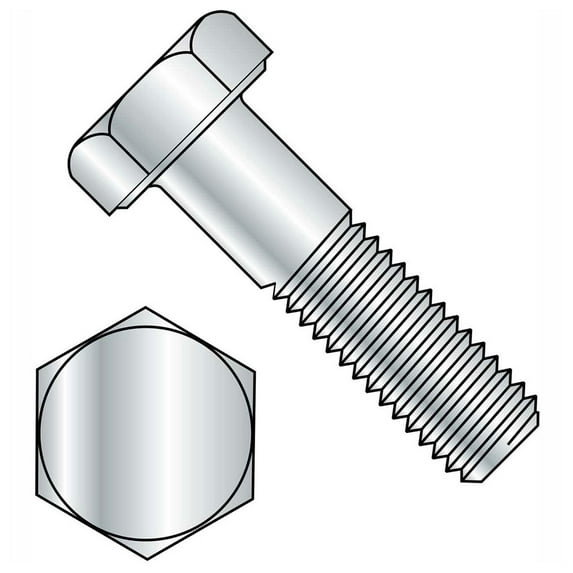 Hex Cap Screw, M8 x 1.25 x 20mm, Carbon Steel, Zinc, Grade 8.8, UNC, 100 Pack