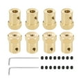 thumbnail image 1 of Hex Coupler 5mm Bore Motor Hex Brass Shaft Coupling Flexible Connector for Car Wheel Tires Shaft Motor 8pcs, 1 of 3