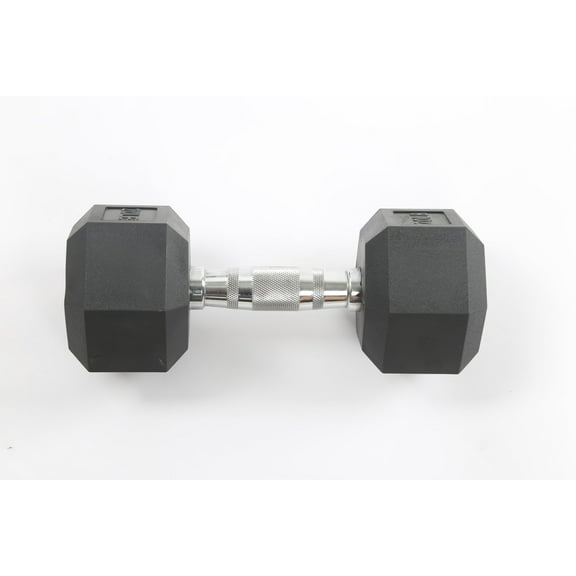 Hex Dumbbell Set, Rubber Encased Exercise & Fitness Dumbbells for Home Gym, Hand Weights for Strength Training, in Multiple Weights