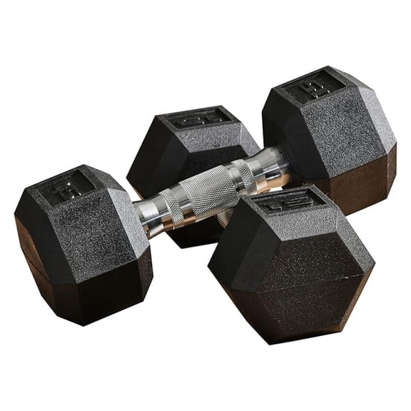 Hex Dumbbell Set of 2, Rubber Weights Exercise Fitness Dumbbell with Non-Slip Handles, Anti-roll, for Women or Men Home Gym Workout