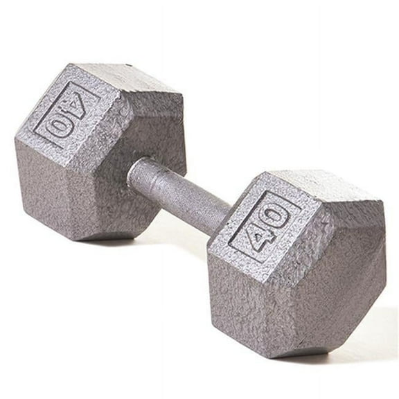 Hex Dumbbell with Straight Handle, 40 lbs
