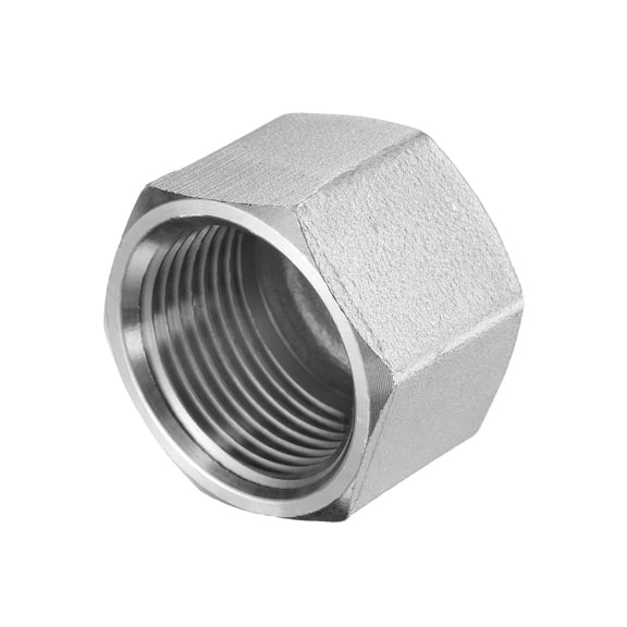 Hex End Cap 304 Stainless Steel Nut, NPT 3/4" Female Thread Pipe Fitting