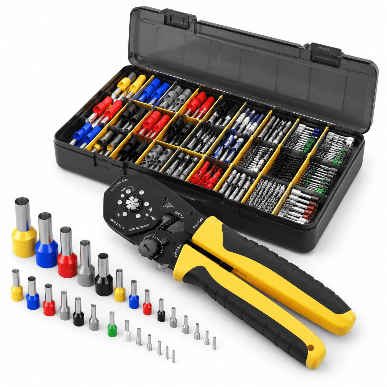 Ferrlule Hex Ferrule Crimping Tool Kit Awg 24-4 Wire Ferrules 22 Sizes - Walmart.com