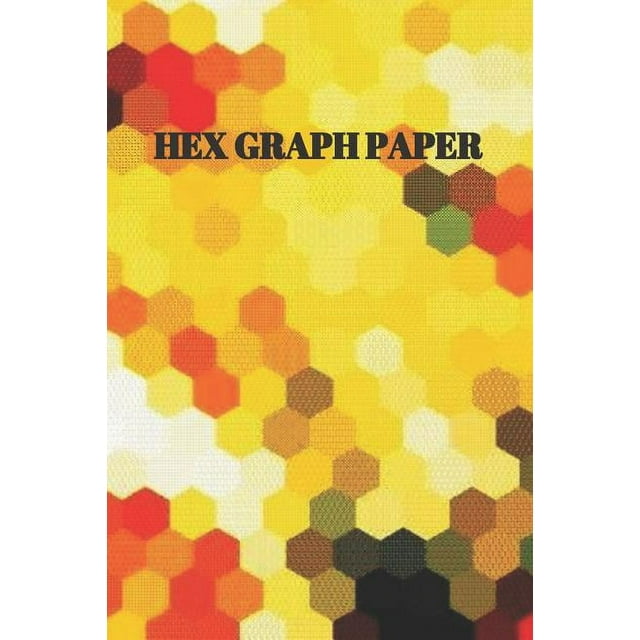 Hex graph paper multi color softcover paperback notebook for your