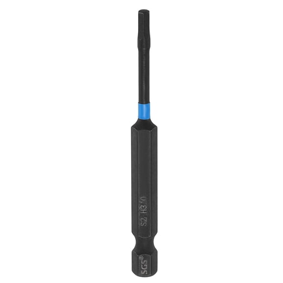 Hex Head Wrench Drill Bit 3mm(H3) 1/4" Hex Shank 3"(75mm) Length S2 Steel Magnetic Hexagon Impact Drivers Metric Screwdriver Bit