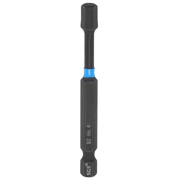 Hex Head Wrench Drill Bit 6mm(H6) 1/4" Hex Shank 3"(75mm) Length S2 Steel Magnetic Hexagon Impact Drivers Metric Screwdriver Bit