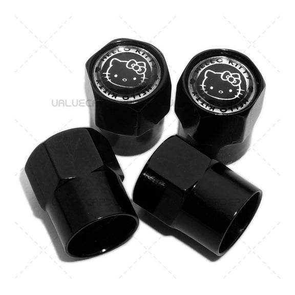 Hex Hello Kitty Logo Car SUV Wheels Tire Air Valve Caps Stem Dust Cover Sport